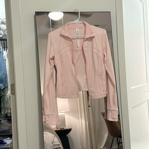 Lululemon defined cropped jacket in strawberry milkshake